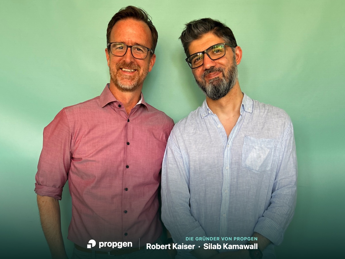 Robert Kaiser und Silab Kamawall, die Gründer von propgen
